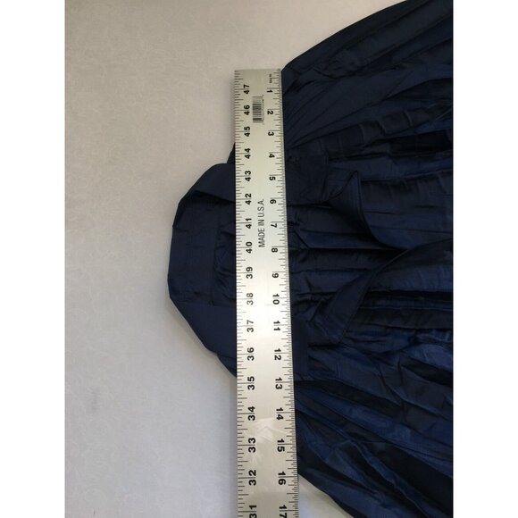 Beluva Women's Collared 3/4 Sleeve High-Low Hem Button Up Shirt Blue Medium - Picture 6 of 9